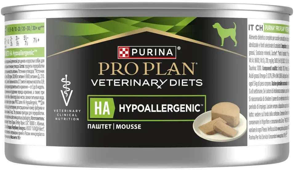 PRO PLAN Veterinary Diets HA Hypoallergenic Mousse 195g Nassfutter für Hunde (Rabatt für Stammkunden 3%)