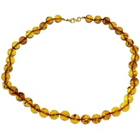 Ostsee-Schmuck Kette ohne Anhänger Kugel 10 mm Bernstein