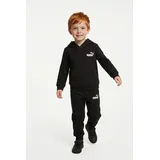 Puma "Minicats LOUNGEWEAR SET TR INF", Mädchen, Gr. 80, schwarz, Obermaterial: 68% Baumwolle, 32% Polyester. bedruckt, regular fit, Sportanzüge Trainingsanzug, mit Kapuze