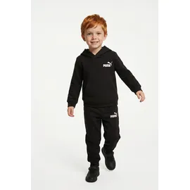 Puma "Minicats LOUNGEWEAR SET TR INF", Mädchen, Gr. 80, schwarz, Obermaterial: 68% Baumwolle, 32% Polyester. bedruckt, regular fit, Sportanzüge Trainingsanzug, mit Kapuze