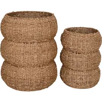 House Nordic Aufbewahrungskorb Sarbas rund 35 x 35 x 45 cm beige