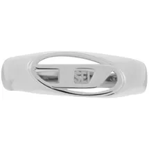 Diesel Herren OVAL D Logo Ring aus silberfarbenem Edelstahl DX158704010