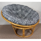 Rattani Rattanstuhl Rattan Papasansessel Papasan 110 cm cm Stoff California Dream