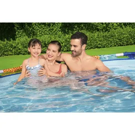 BESTWAY Steel Pro Paradise Frame Pool rund 274 x 66 cm bunt