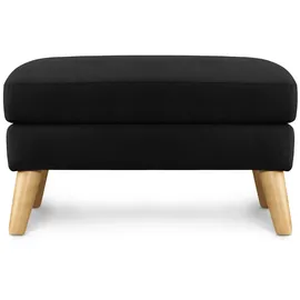 Konsimo Sitzhocker Holz 80 x 46 x 65 cm Schwarz