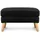 Konsimo Sitzhocker Holz 80 x 46 x 65 cm Schwarz