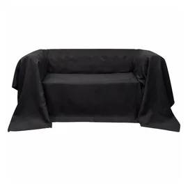 vidaXL Sofahusse aus Microsuede Anthrazit 210x280 cm