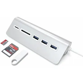 Satechi Aluminum USB 3.0 Hub & Card Reader Silver