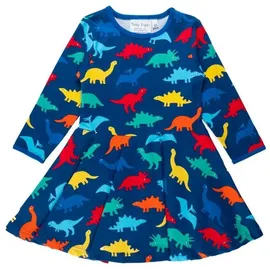 Toby Tiger Skater Kleid mit buntem Regenbogen Dinosaurier Print in bunt 92