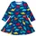 Toby Tiger Skater Kleid mit buntem Regenbogen Dinosaurier Print in bunt 92