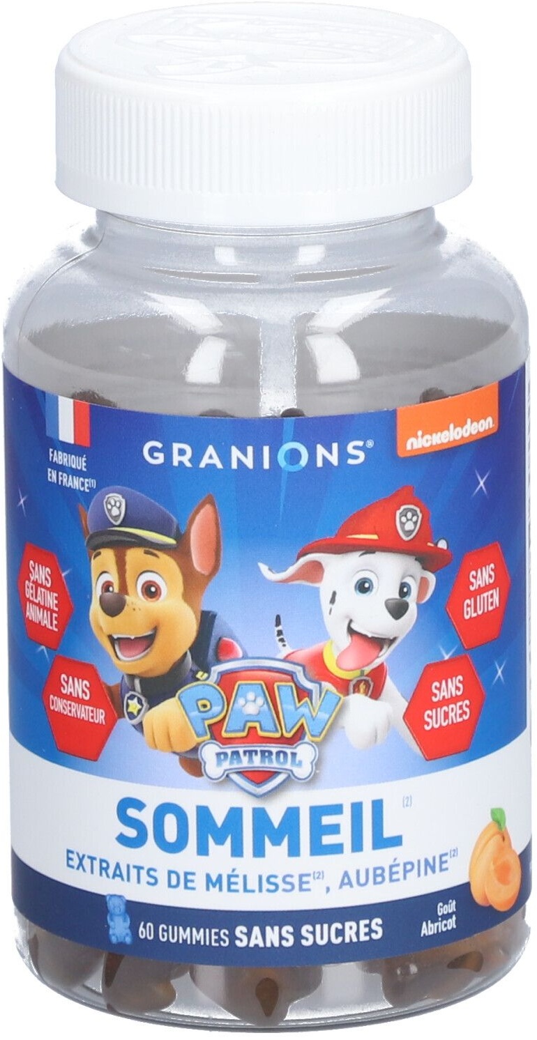 GRANIONS® Pat Patrouille - Gummies Sommeil - 60 Gummies - Abricot 60 pc(s) bonbon(s)