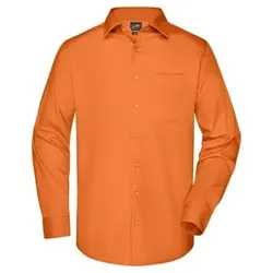 Herren Langarm Business Hemd JN642, orange, Größe M - orange - M
