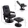 Homcom Massagesessel mit Hocker Kunstleder 84 x 95 x 77 cm Schwarz