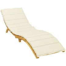 vidaXL Sonnenliegen Auflage 200 x 70 x 3 cm creme 1 St.