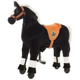 Animal Riding ZRP001S Reitpferd Maharadscha (für Kinder ab 3 Jahren, Sattelhöhe 56 cm, mit Rollen) ARP001S, Schwarz, S