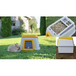 Kerbl Kaninchenbau Bunny Base - Kaninchenhaus mit unterirdischer Höhle - 2 Etagen