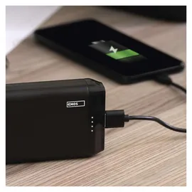 EMOS ALPHA2 Powerbank 20000mAh mit Passthrough, Ausgang 2x USB, 1x USB-C; Eingang 1x micro USB, 1x USB-C, inkl. USB-C Kabel, B0527B - schwarz