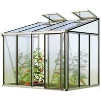 Gfp Gewächshaus Anlehngewächshaus Ella 34 - Aluminium - 263x194 cm - 16 mm Polycarbonat-Platten