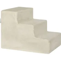 Juskys Haustiertreppe Timmy mit 3 Stufen Beige 36 cm