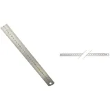 Helios-Preisser Stahlmaßstab 300 mm rostfrei biegsam