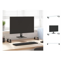 VidaXL Monitorständer schwarz 80x20x8 cm Hartglas und Metall Monitor-Halterung