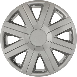 cartrend Radkappen Active, 14 Zoll, für alle gängigen Stahlfelgen, aus Spezial-ABS-Qualitätskunststoff, schlagfest, zweischichtige Metallic-Lackierung, überlackierbar, silber, 1 Stück