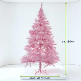Gravidus Weihnachtsbaum 180 cm pink mit Metallständer 600 Zweigen