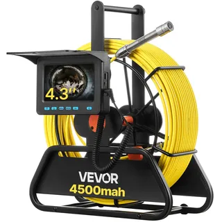 Vevor Kanalinspektionskamera 20 m 720x480 IP68 mit 6 LEDs und 4500-mAh-Akku