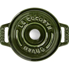 Staub Cocotte 10 cm rund basilikumgrün