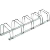 Relaxdays Fahrradständer Boden, für 5 Räder, bis 60 mm