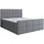A&J MöbelLand Boxspringbett TOKI 160x200 mit 2 Bettkästen, Bonell-Matratze und Topper. Farbe: Grau - Grau