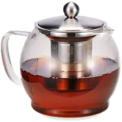Teekanne Kaffeekanne Teebereiter Kanne Bereiter aus Glas mit Filter Teesieb 1,2L