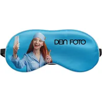 Personalisierte Augenmaske mit Foto Fotogeschenk Lustige Reise Schlafmaske für Frauen Männer mit eigenem Wunschmotiv zum Relax Augen Abdeckung individuell bedruckt weiche Satinbindung [042]