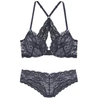 LASCANA Set: Push-up-BH Damen nachtblau-lavendel Gr.85A