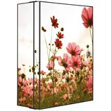 banjado XXL Medizinschrank Abschliessbar 35x46x15cm Arzneischrank Anthrazit Aus Metall Mit Motiv Schmuckkörbchen