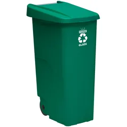 WellHome – 110-Liter-Mülleimer mit Rädern, ideal für das Glasrecycling