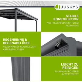 Juskys Terrassendach Borneo 300 x 300 cm anthrazit