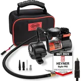 Heyner HEYNER®Auto Kompressor 12V elektrische Luftpumpe tragbarer Kompressor 9 bar, mit LED Beleuchtung