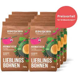 Eduscho Lieblinsbohnen Aromatisch - 8x 750g Ganze Bohne - Intensität: 3/5