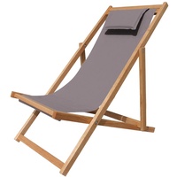 Strandliege Premium Gartenliege Holz Liegestuhl für die Terrasse