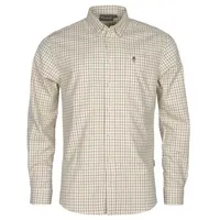 PINEWOOD Nydala Grouse Langarmhemd - Off White / Green