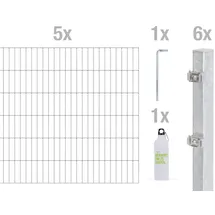 GAH Alberts GAH-Alberts Komplettset Doppelstabmatten 10m 120 cm 6/5/6, feuerverzinkt