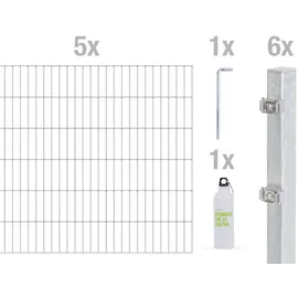 GAH Alberts GAH-Alberts Komplettset Doppelstabmatten 10m 120 cm 6/5/6, feuerverzinkt