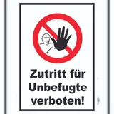 HB-Druck Zutritt für Unbefugte verboten Schild A4 (210x297mm)