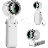 1800-mah-mini-ventilator, Tragbar, Klein, Für Tasche/tisch/nacken, Mit Leistungsstarken Geschwindigkeitsstufen Und Bürstenlosem Motor, Wiederaufladbar, Ideal Für Camping, Sport Und Reisen – Elfenbeinw