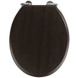 WENKO WC-Sitz »Wengé«, MDF, oval,  mit Softclose-Funktion - braun