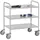 FETRA 4882 Bürowagen grau 3 Ebenen 53,5 x 90,0 x 92,5 cm