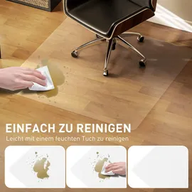 Homcom Bodenschutzmatte 120 x 120 cm Transparent/Weiß