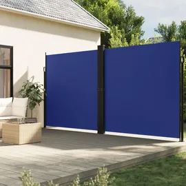 furnicato Seitenmarkise 200 x 600 cm Blau Polyester