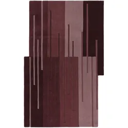 Wollteppich FLAIR RUGS "Split Ombre", rot, B:200cm H:10mm L:290cm, Wolle, Teppiche, Geteilter Wollteppich in Ombré-Form
